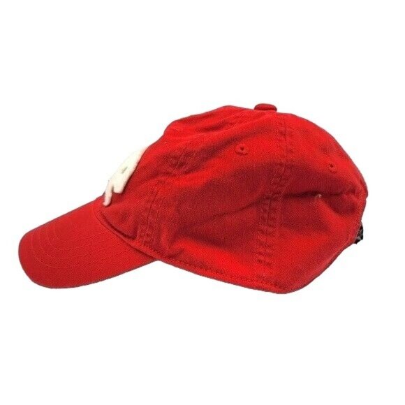 2/$15 GAP Kids Baseball Hat Red Small Medium Applique Spell Out Hook Loop Logo - Picture 2 of 9